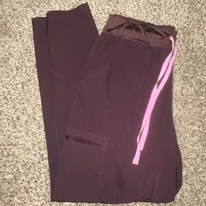 figs scrubs dark fig skinny pants